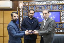 رحیم شوقی شهردار رشت در مراسم معارفه مدیر جدید حراست شهرداری