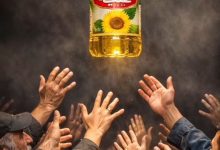 نمادی از نایاب شدن روغن و نگرانی معیشتی مردم گیلان