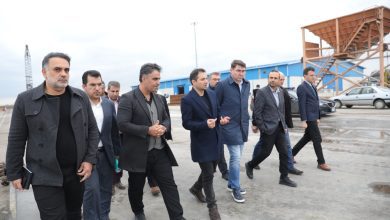 روسلان گاینتدینوف مشاور استاندار اولیانوفسک روسیه در بازدید از بندر کاسپین منطقه آزاد انزلی همراه هیئت اقتصادی