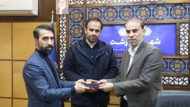 رحیم شوقی شهردار رشت در مراسم معارفه مدیر جدید حراست شهرداری