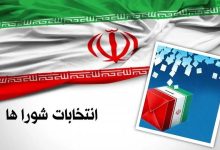 صندوق رأی به رنگ شفاف با پرچم جمهوری اسلامی ایران در پس‌زمینه، نماد انتخابات در ایران