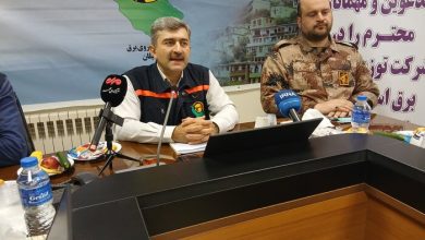 مسعود صادقی خمامی مدیرعامل توزیع برق گیلان در نشست خبری پاسخگوی پرسش‌ها