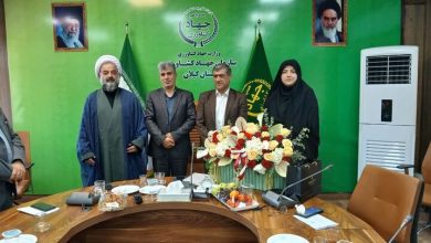 صالح محمدی رئیس سازمان جهاد کشاورزی گیلان در جلسه تودیع و معارفه مدیر امور اراضی استان