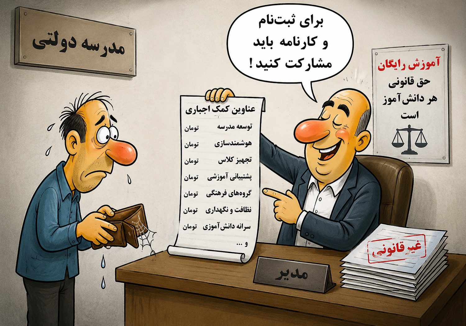 گزارشی درباره دریافت هزینه از خانوادهها و ثبتنام مدارس
