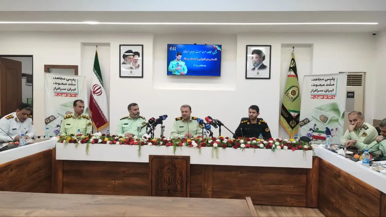سردار حسنپور فرمانده انتظامی گیلان در نشست خبری با اصحاب رسانه